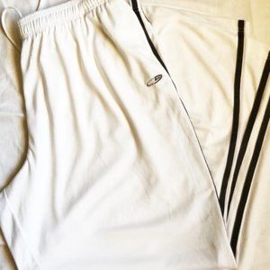 Pants athletic mens new size XXL polyester white Champion pockets elastic waist